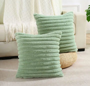 Valour Faux Fur Cushion Cover - 45 x 45cm Cover Only / Green