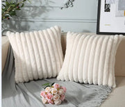 Valour Faux Fur Cushion Cover - 45 x 45cm Cover Only / White