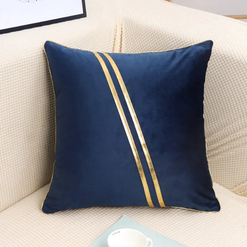 Vesper Velvet Cushion Cover - 45 x 45cm Cover Only / Dark Blue