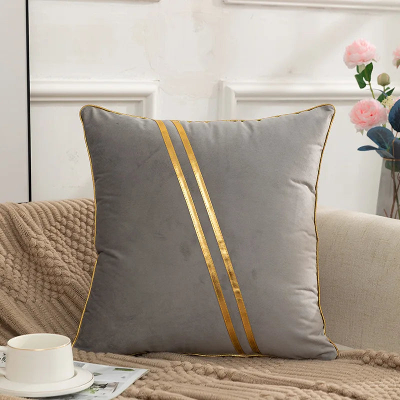 Vesper Velvet Cushion Cover - 45 x 45cm Cover Only / Grey