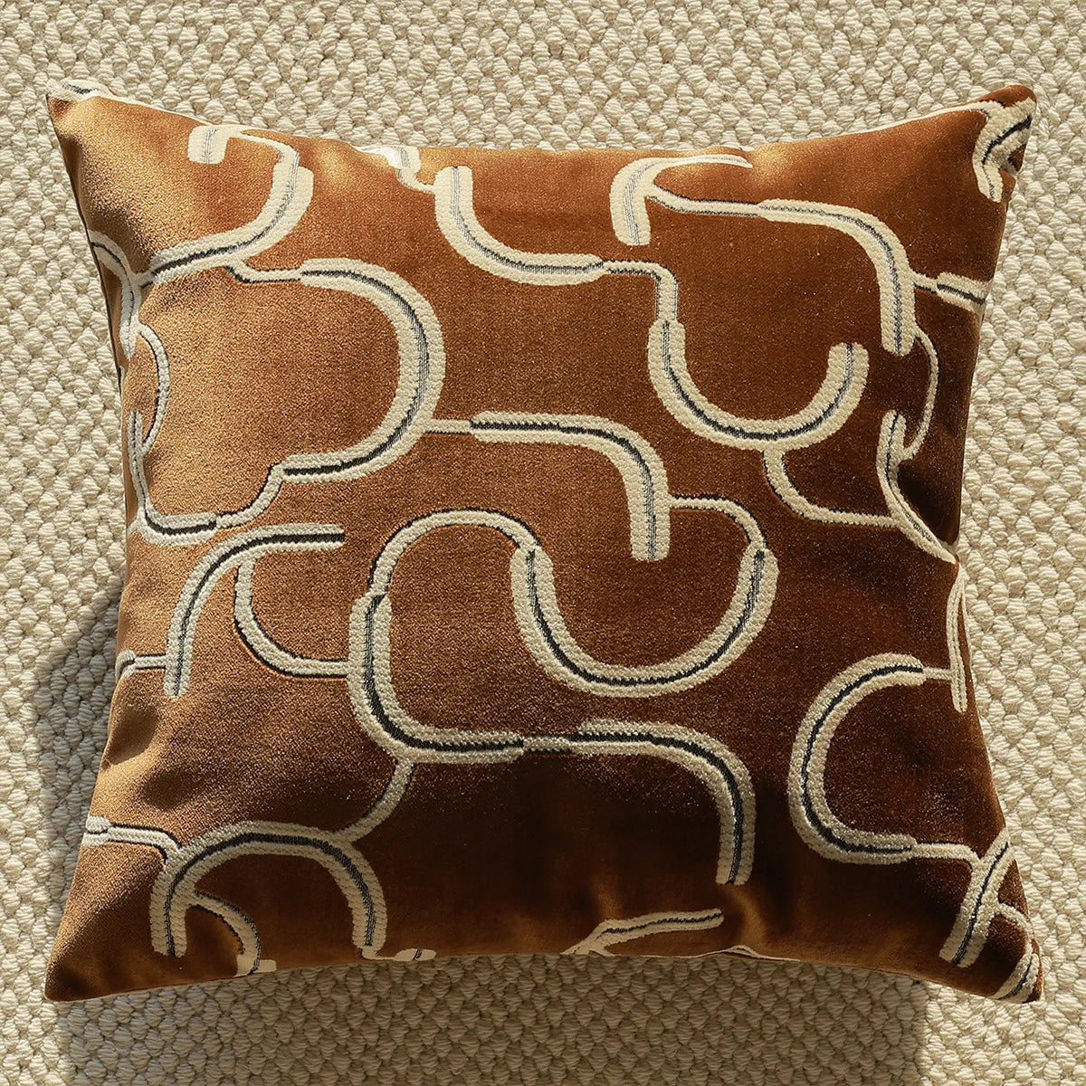 Vicenza Chenille Jacquard Cushion Cover - 45 x 45cm Cover Only / Celadon Westbourne