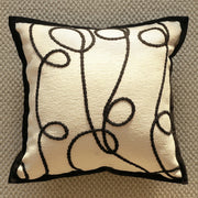 Vicenza Jacquard Cushion Cover - 45 x 45cm Cover Only / Monolith Vale