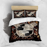 Viking Motif Duvet Cover Set - UK Single / Aurelle Loom