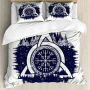 Viking Motif Duvet Cover Set - UK Single / Laurel Atelier