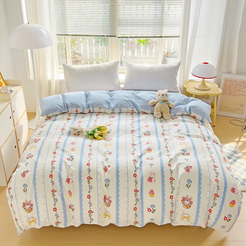 Willow 300TC Cotton Botanical Duvet Cover Set - UK King / Aveline