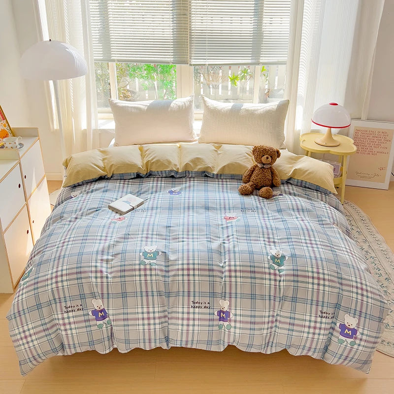 Willow 300TC Cotton Botanical Duvet Cover Set - UK King / Meribel