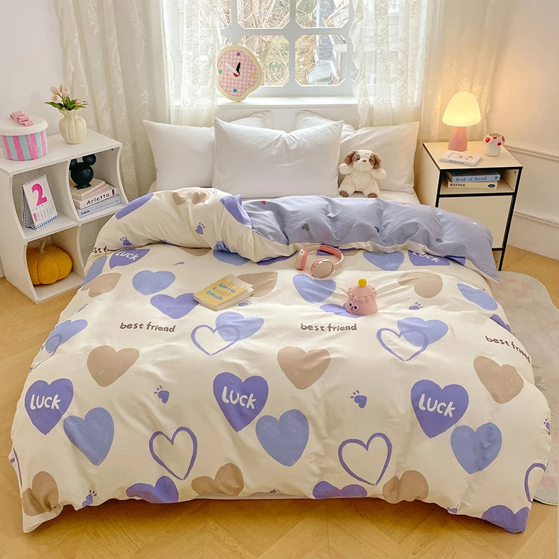 Willow 300TC Cotton Botanical Duvet Cover Set - UK King / Verbena
