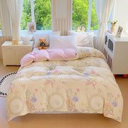 Willow Botanical Cotton Duvet Cover Set - UK King / Portofino