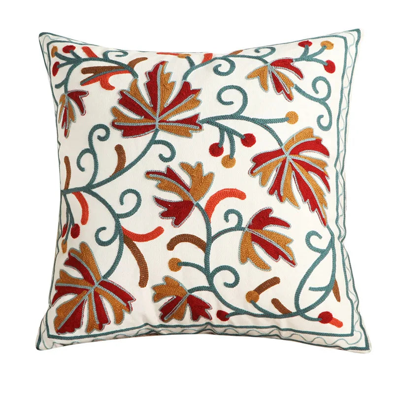 Willow Soft-Touch Botanical Cushion Cover - 45 x 45cm Cover Only / Mariner Vale