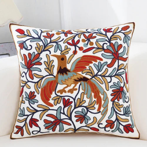 Willow Soft-Touch Botanical Cushion Cover - 45 x 45cm Cover Only / Vesper Pavilion