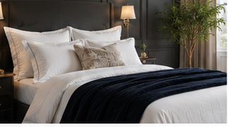Premium layered bedding and soft furnishings